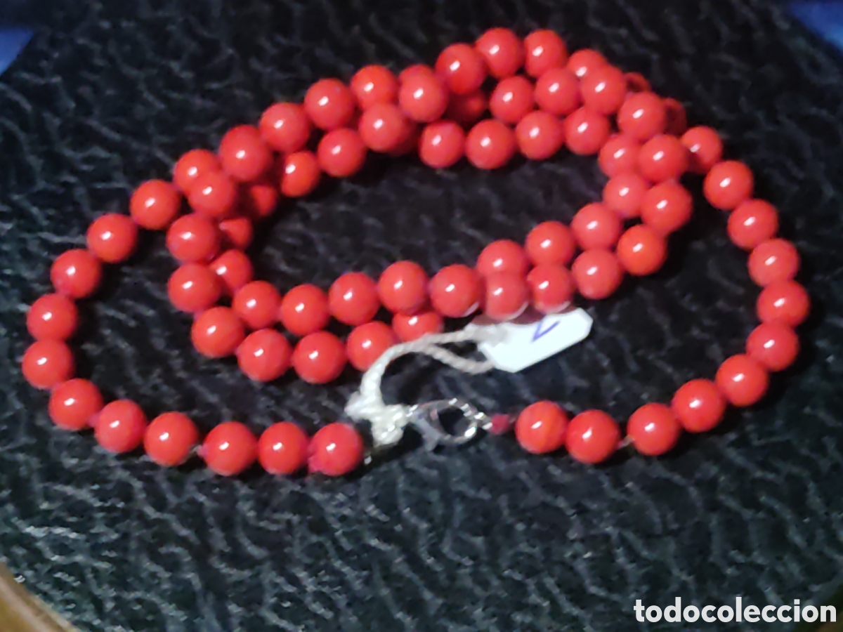 Joyeria: Collar de cristal de Murano rojo.Vintage. *2* - Foto 3