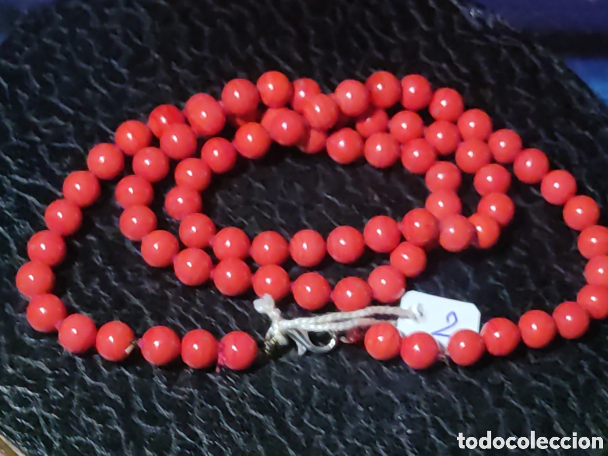 Joyeria: Collar de cristal de Murano rojo.Vintage. *2* - Foto 4