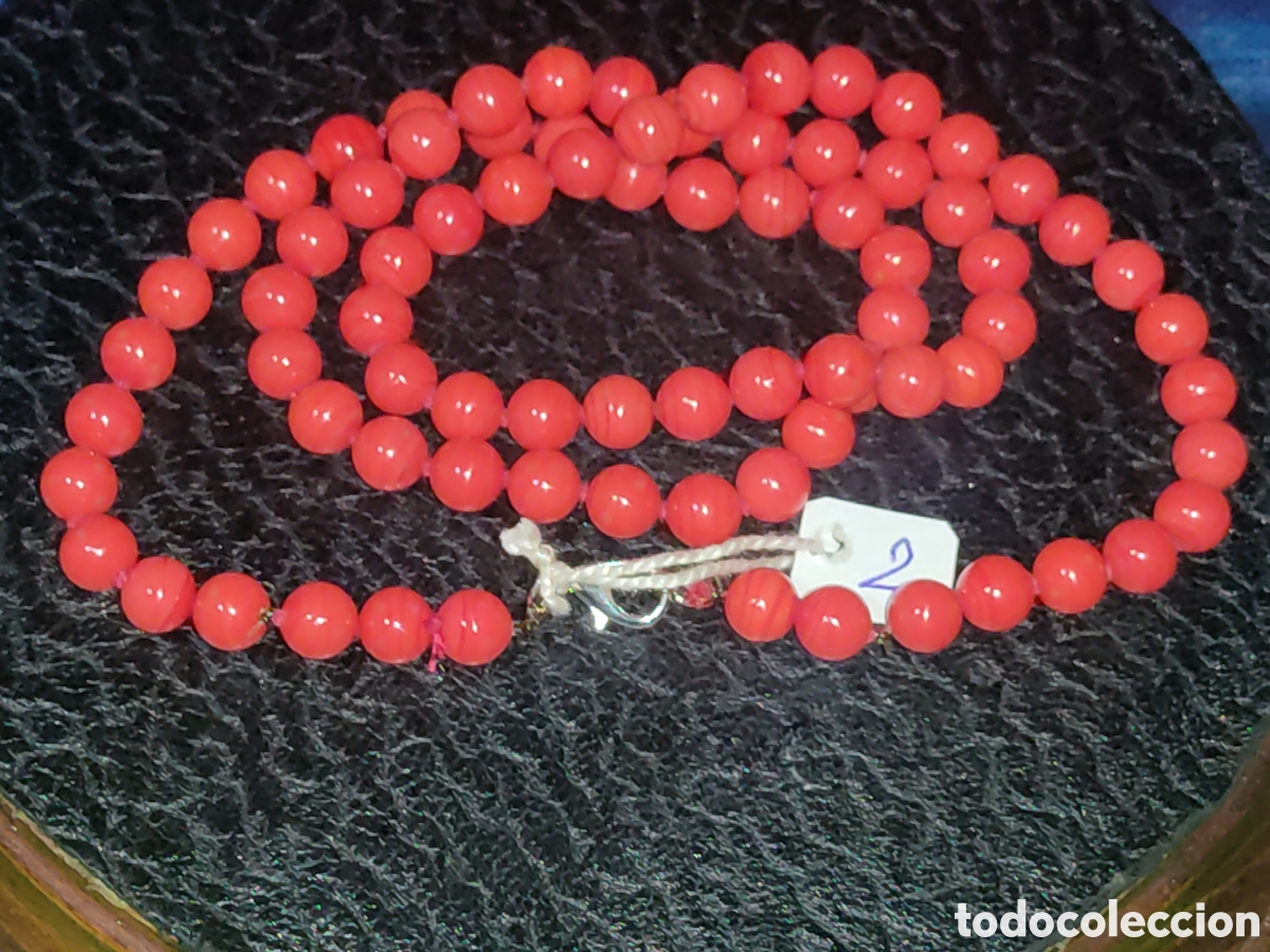 Joyeria: Collar de cristal de Murano rojo.Vintage. *2* - Foto 5