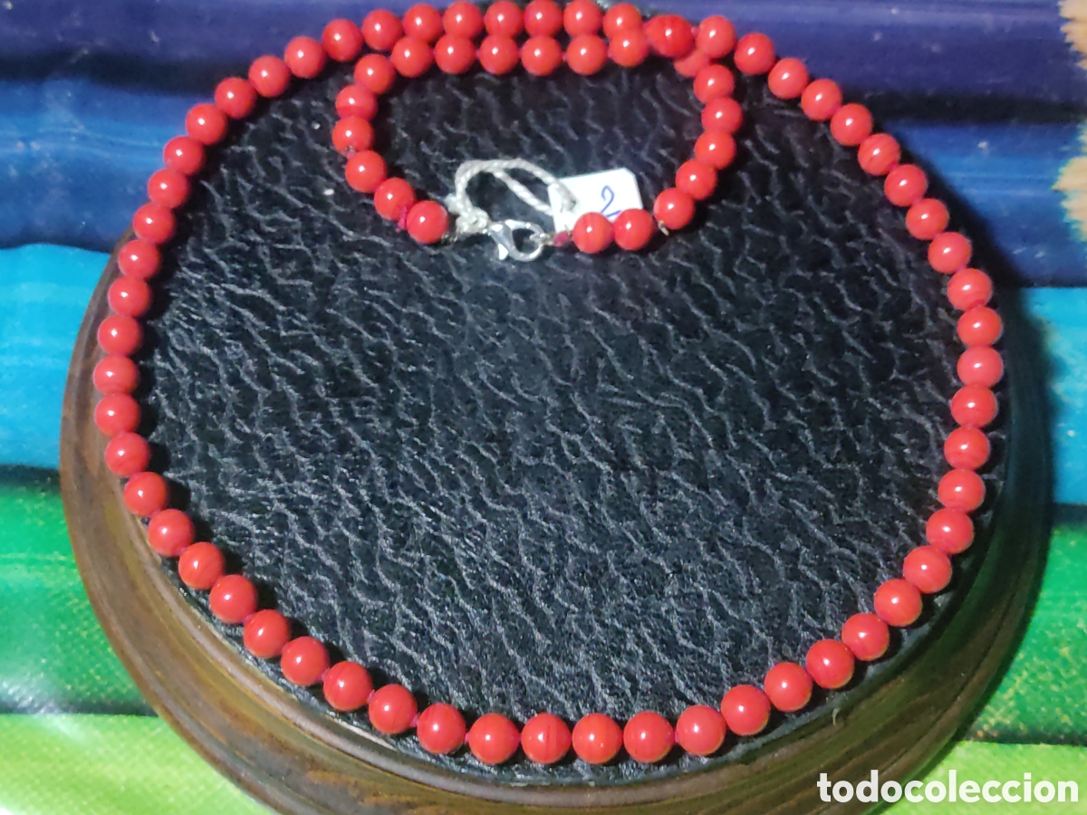 Joyeria: Collar de cristal de Murano rojo.Vintage. *2* - Foto 1