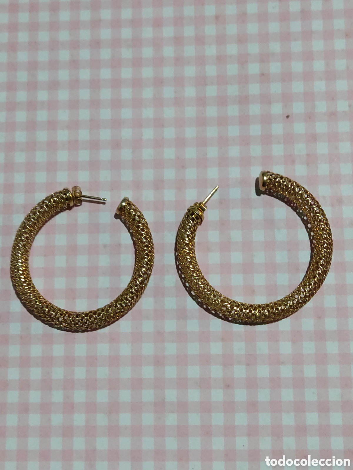 Joyeria: Pendientes plata dorada 4,5 cm di&aacute;metro - Foto 1