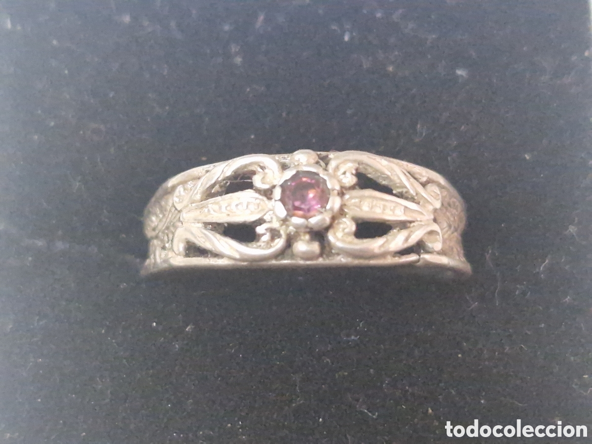 Joyeria: ANILLO ANTIGUO DE PLATA CON CUARZO ROSA - Foto 7