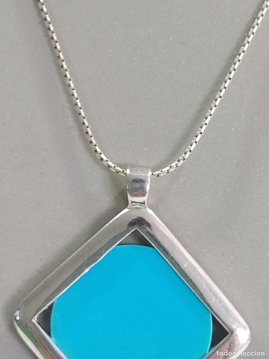 Joyeria: Collar de plata 925 y Turquesa con pendientes a juego. - Foto 3