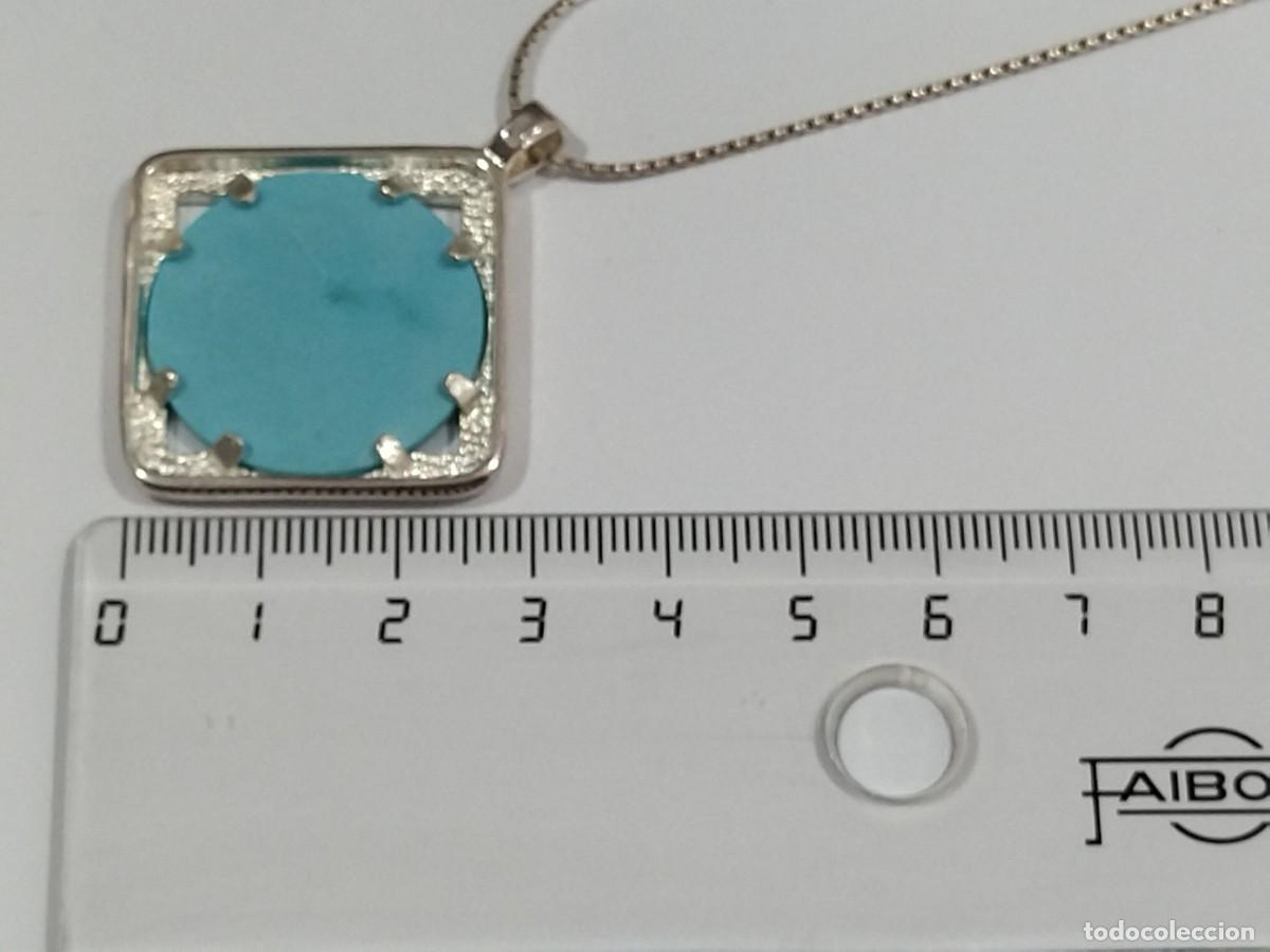 Joyeria: Collar de plata 925 y Turquesa con pendientes a juego. - Foto 10