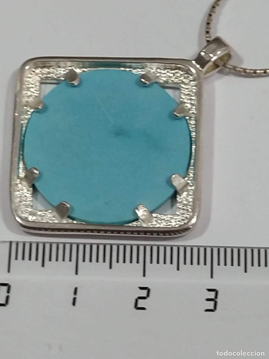 Joyeria: Collar de plata 925 y Turquesa con pendientes a juego. - Foto 12