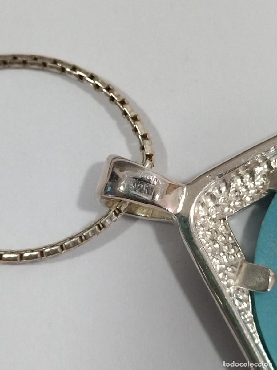 Joyeria: Collar de plata 925 y Turquesa con pendientes a juego. - Foto 14