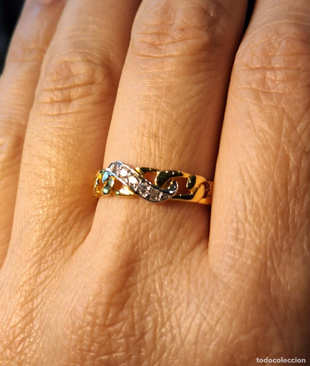 Joyeria: Anillo oro lleno banda circonitas - Foto 1