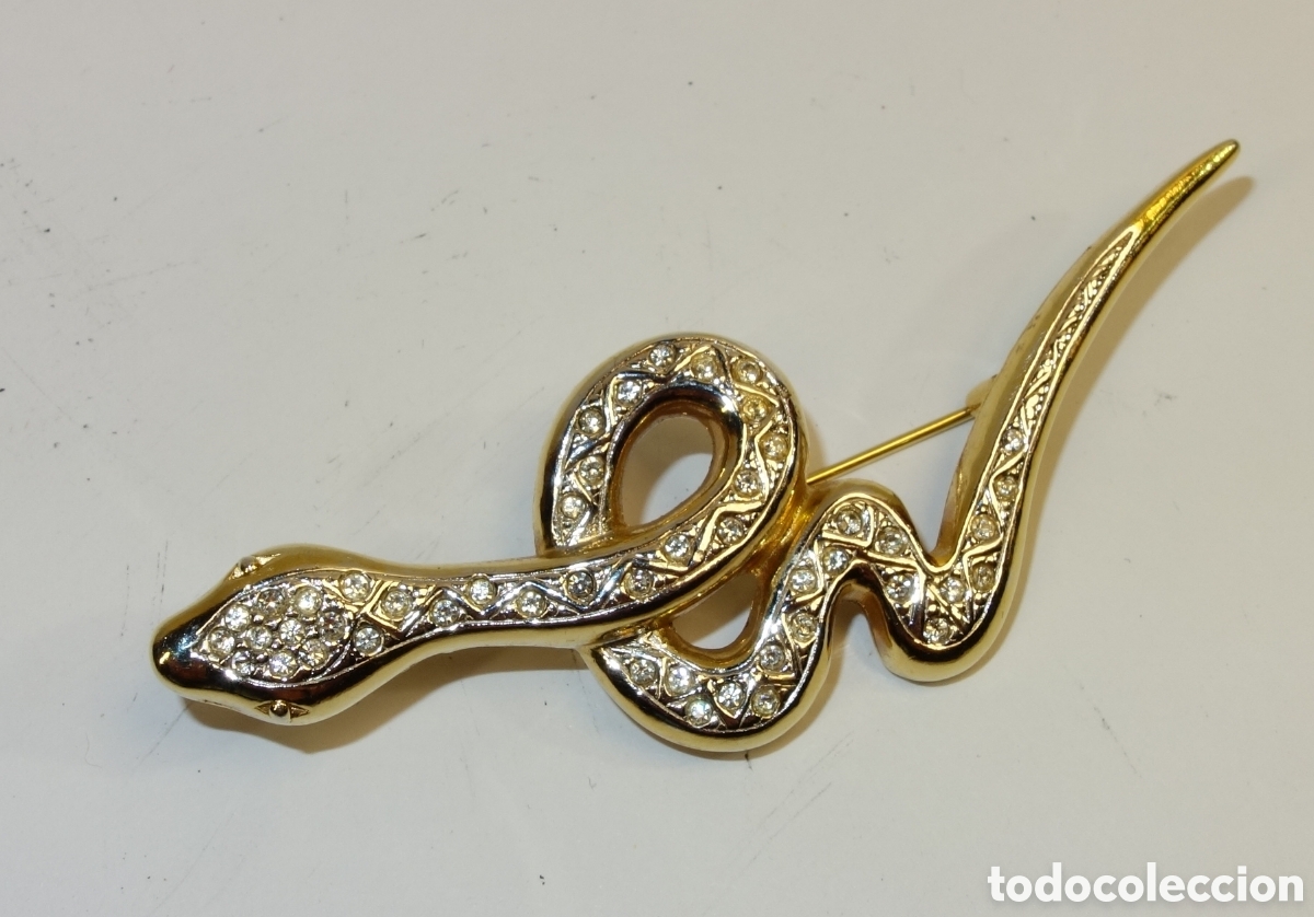 Joyeria: Broche dorado Serpiente con circonitas - Foto 3
