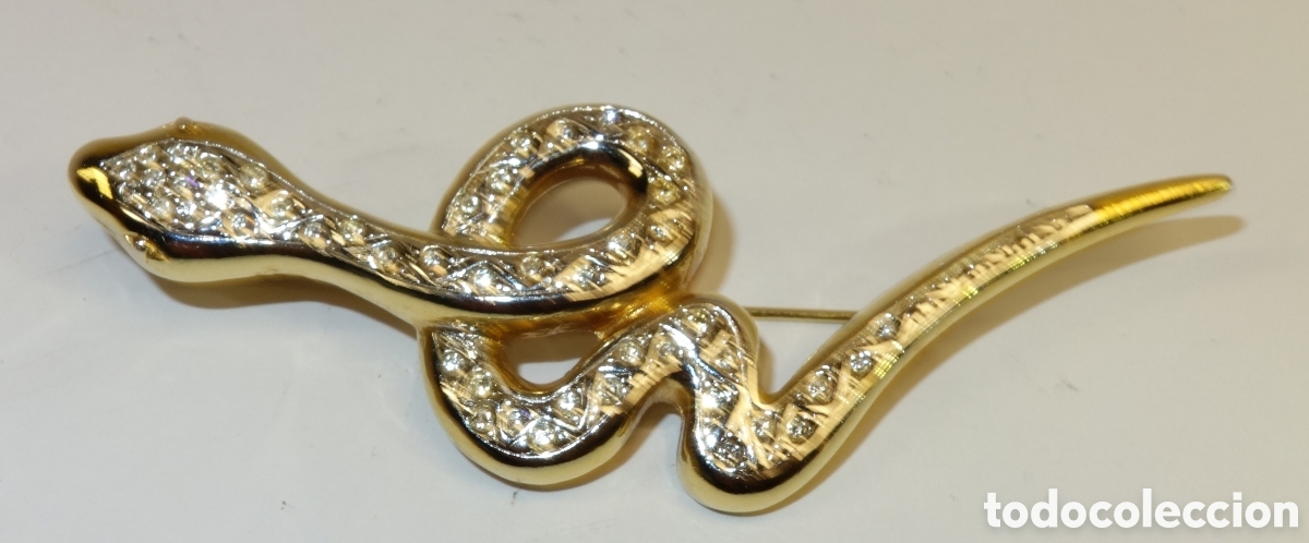 Joyeria: Broche dorado Serpiente con circonitas - Foto 5