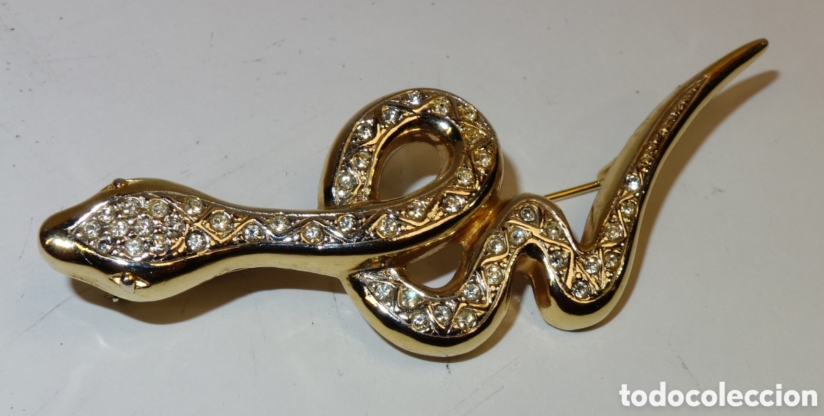 Joyeria: Broche dorado Serpiente con circonitas - Foto 6