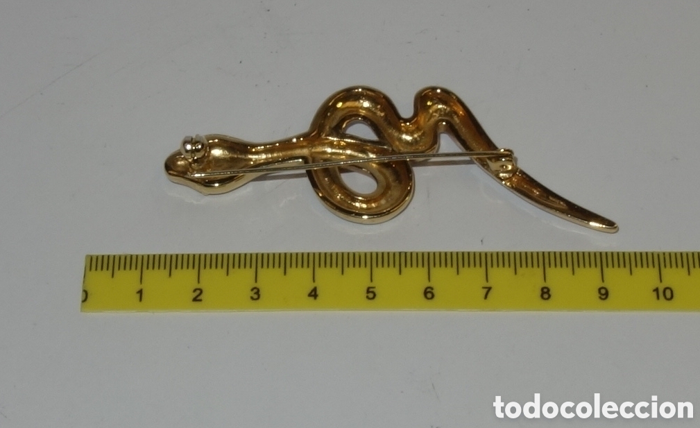 Joyeria: Broche dorado Serpiente con circonitas - Foto 8
