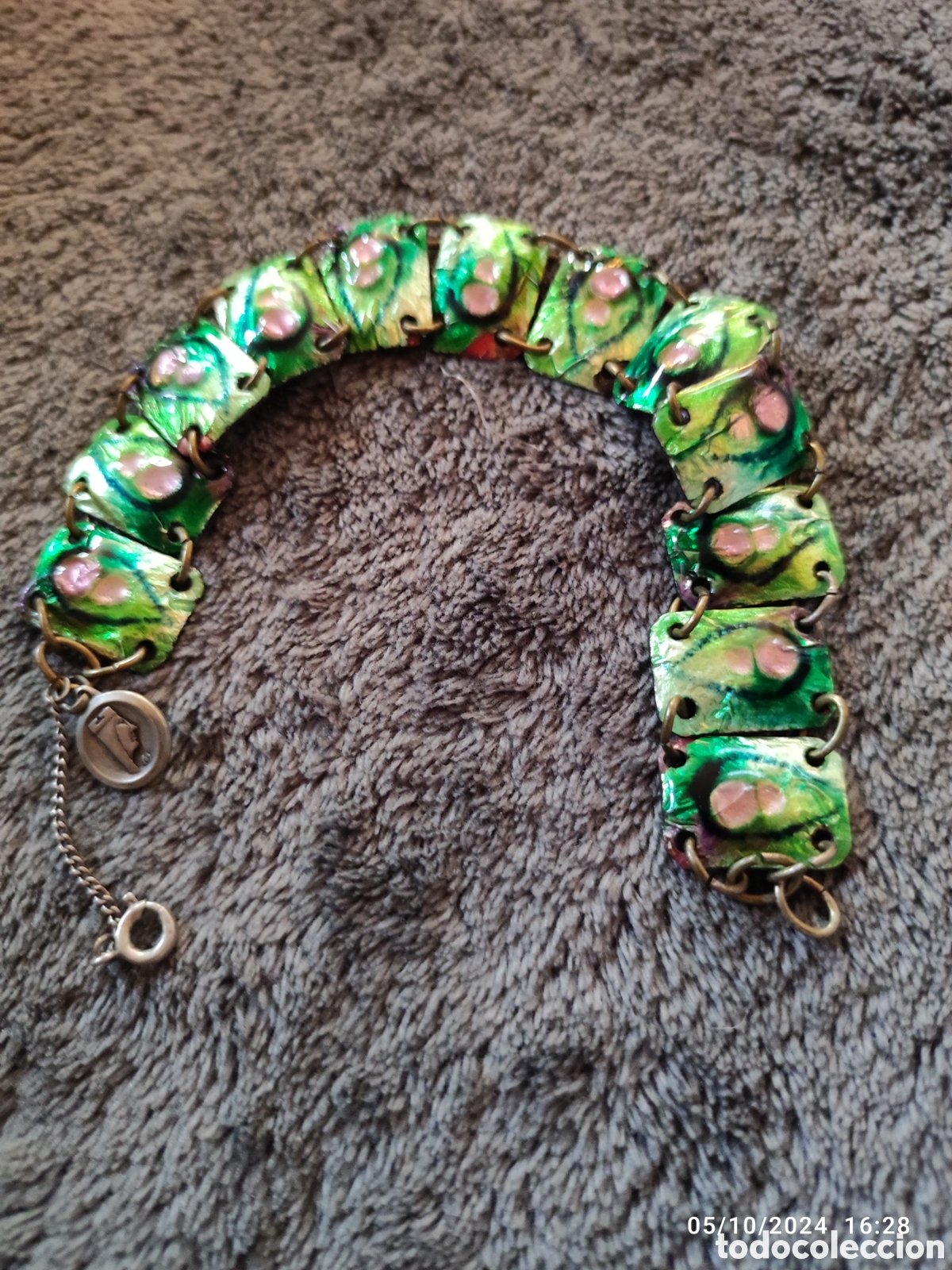 Joyeria: Antigua pulsera esmaltada - Foto 2