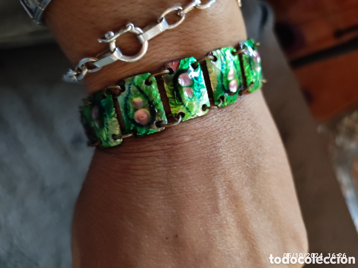 Joyeria: Antigua pulsera esmaltada - Foto 1