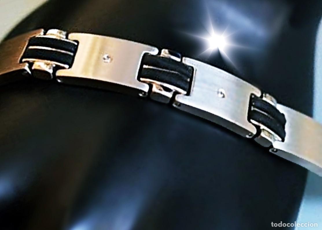 Gioielleria: PULSERA HOMBRE CON 2 GENU&Iacute;NOS DIAMANTES &middot; EXCLUSIVO DISE&Ntilde;O UNISEX &middot; FIRMADA &middot;MEDIDA AJUSTABLE&middot; 44 GR