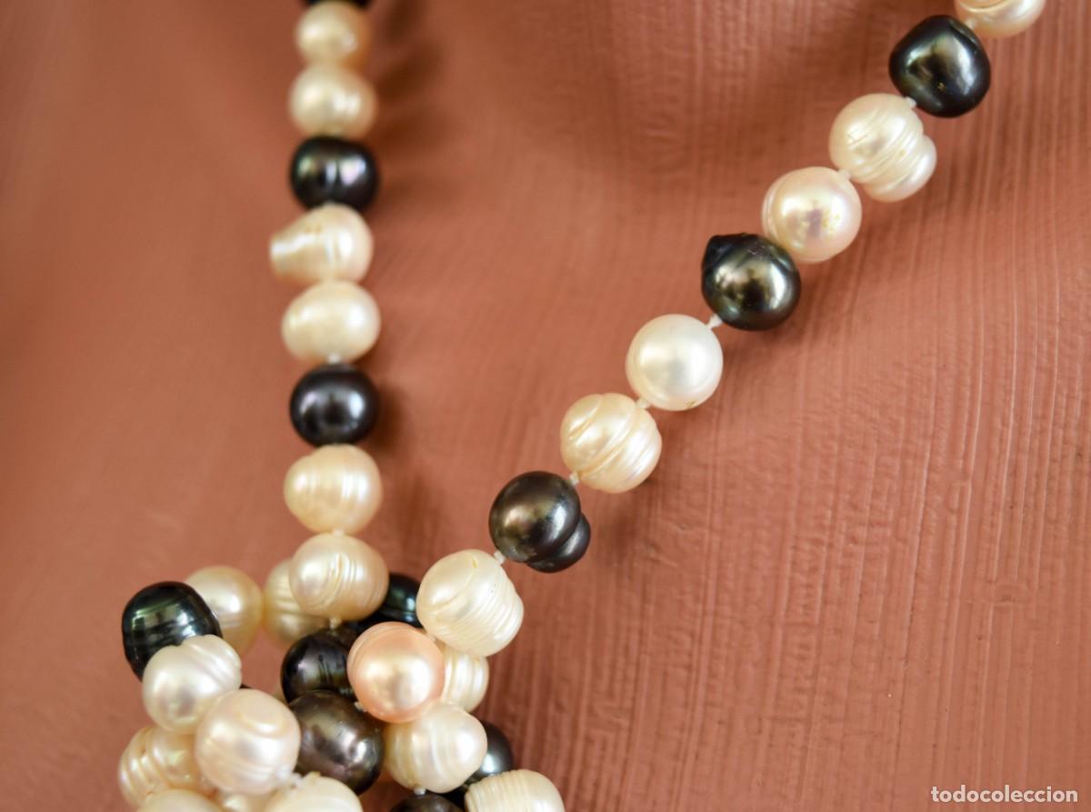 Joyeria: Collar de perlas grises y blancas - Foto 6