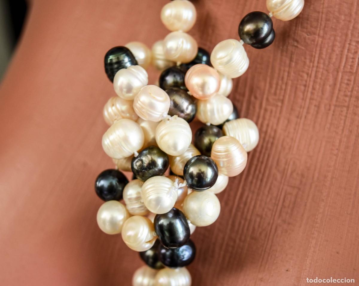 Joyeria: Collar de perlas grises y blancas - Foto 8