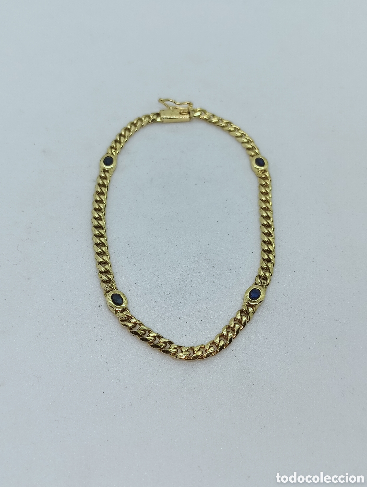 Joyeria: Pulsera oro 18 kts. y zafiros 9grms - Foto 1