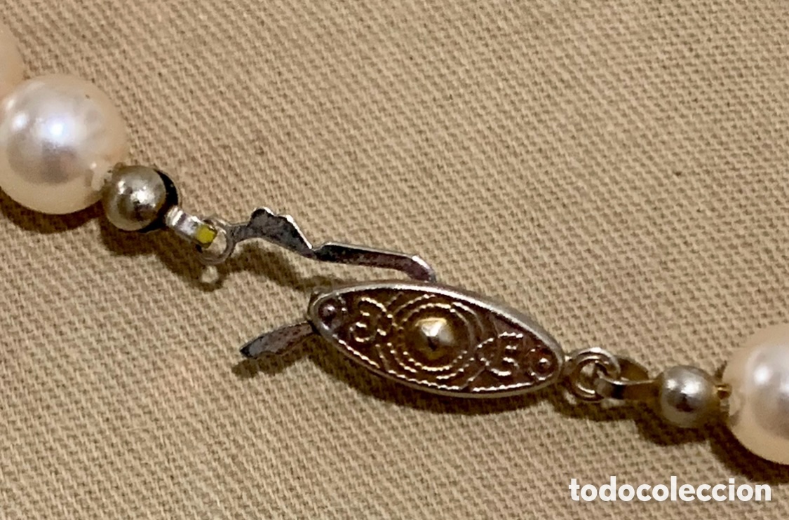 Joyeria: Collar de perlas. Bisuter&iacute;a. Mid-Century. - Foto 2