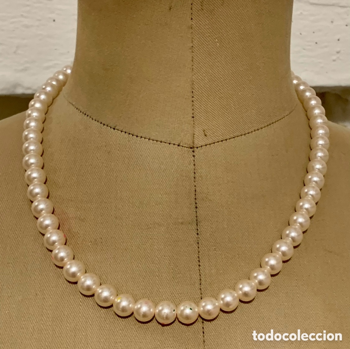 Joyeria: Collar de perlas. Bisuter&iacute;a. Mid-Century. - Foto 1