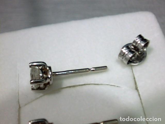 Joyeria: pendientes el oro blanco 18 kts con diamantes - Foto 4