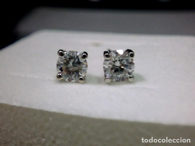 Joyeria: pendientes el oro blanco 18 kts con diamantes - Foto 5