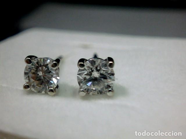 Joyeria: pendientes el oro blanco 18 kts con diamantes - Foto 6