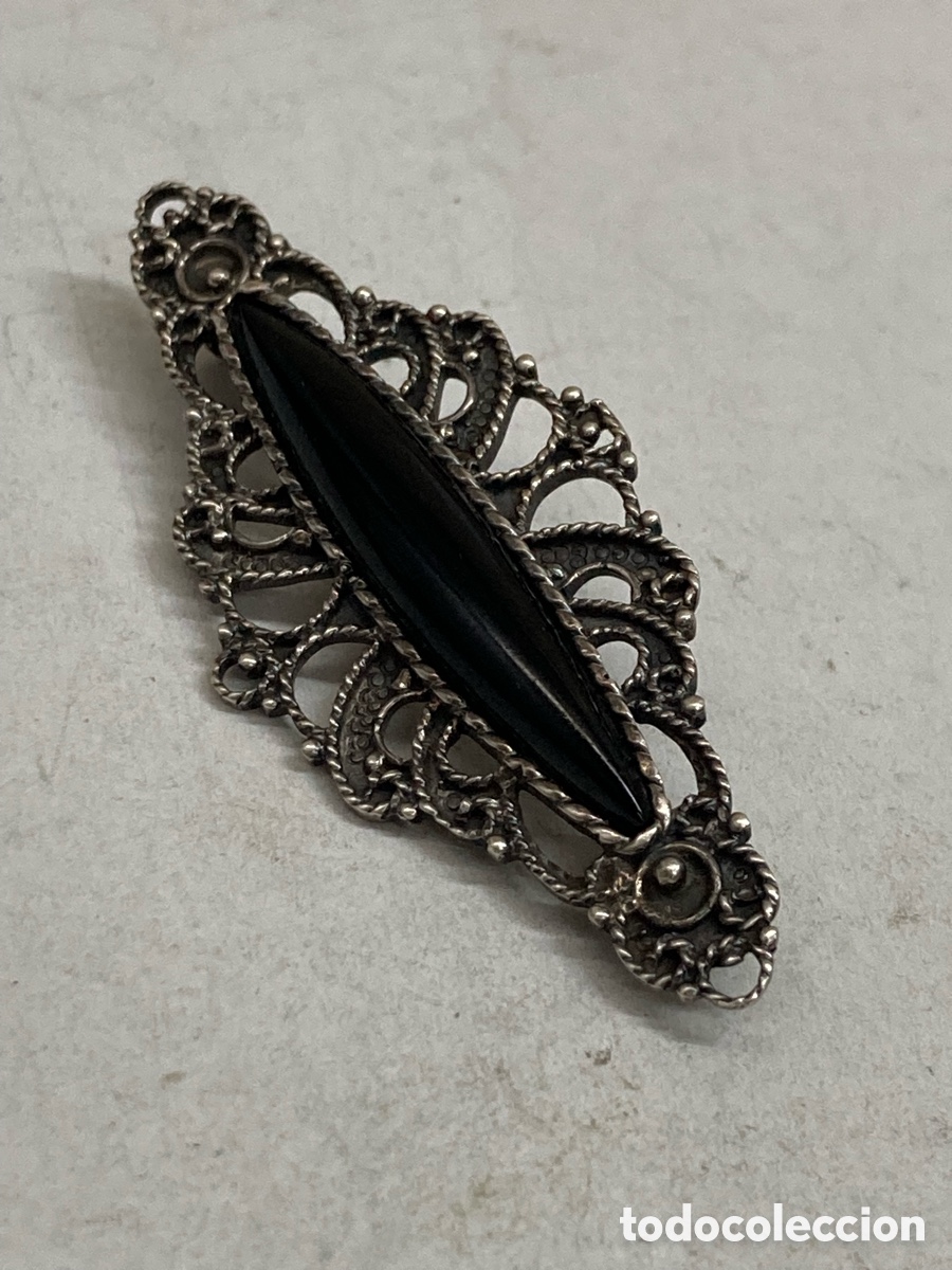 Joyeria: Broche de plata y &oacute;nix B83 - Foto 1