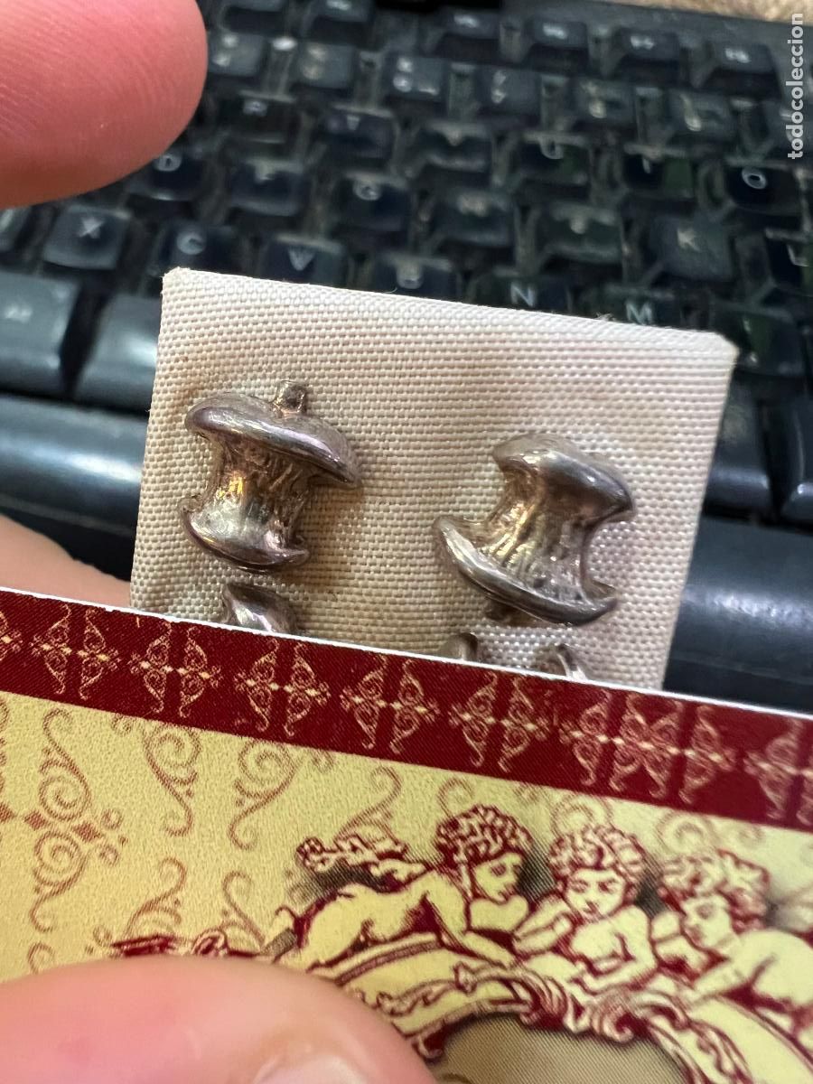 Joyeria: PAREJA DE PENDIENTES DE PLATA - MEDIDA 1 CM - Foto 1