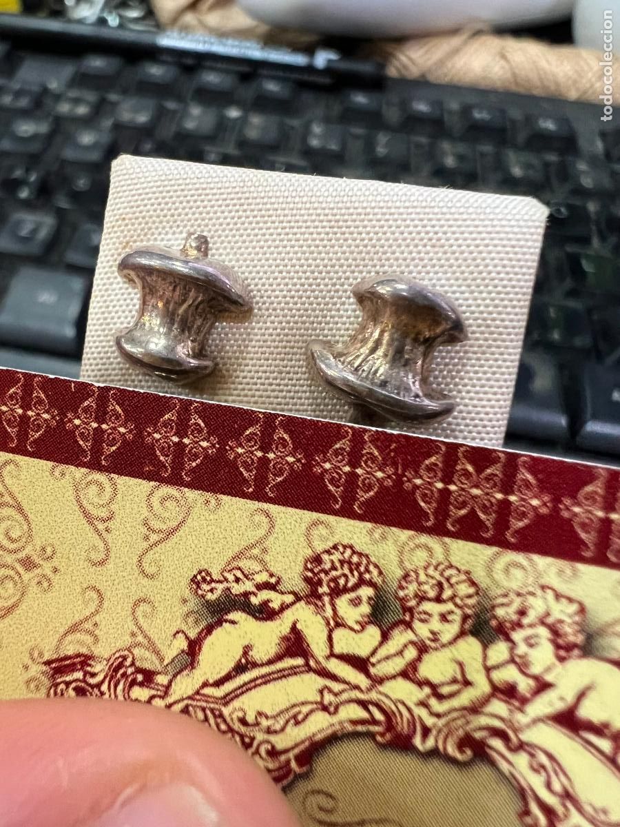 Joyeria: PAREJA DE PENDIENTES DE PLATA - MEDIDA 1 CM - Foto 1