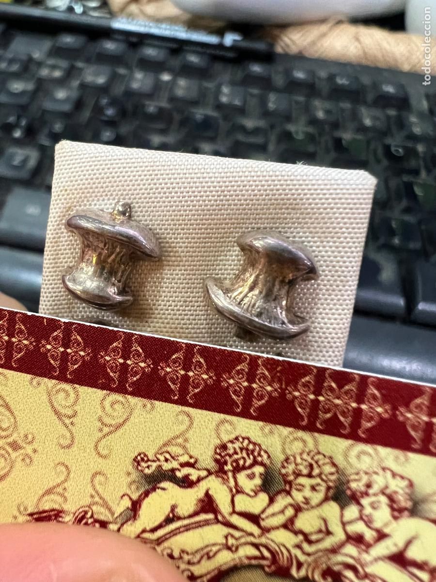 Joyeria: PAREJA DE PENDIENTES DE PLATA - MEDIDA 1 CM - Foto 1