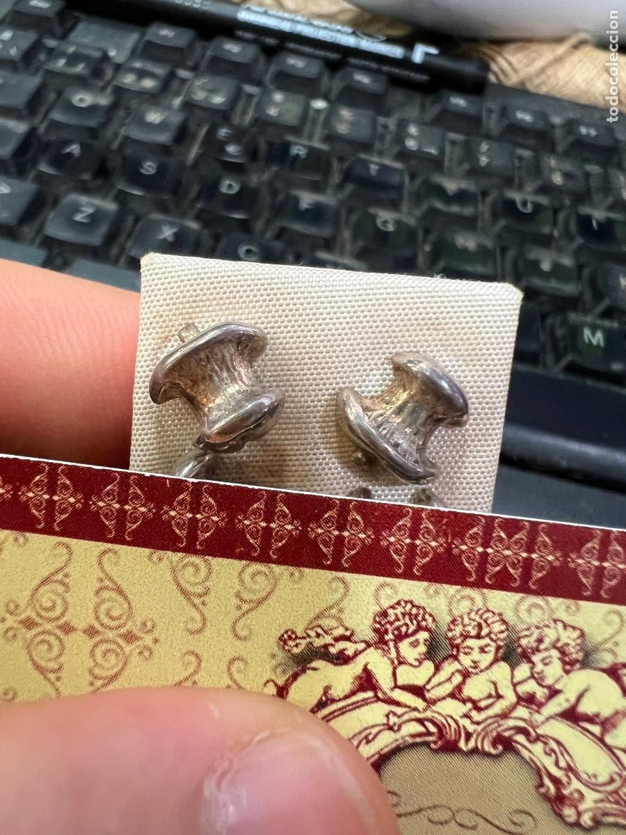 Joyeria: PAREJA DE PENDIENTES DE PLATA - MEDIDA 1 CM - Foto 1