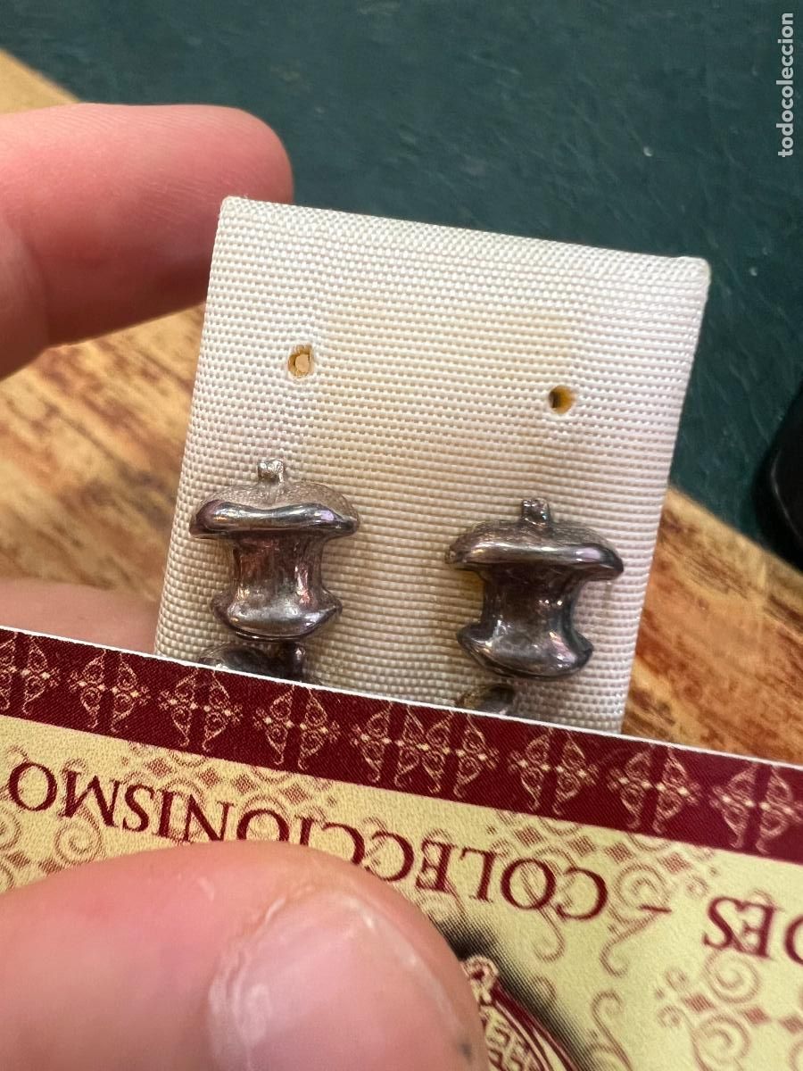 Joyeria: PAREJA DE PENDIENTES DE PLATA - MEDIDA 1 CM - Foto 1