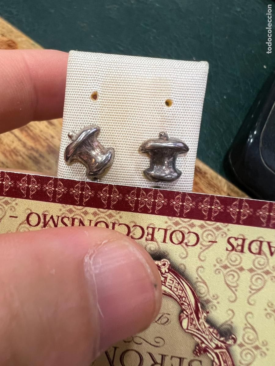Joyeria: PAREJA DE PENDIENTES DE PLATA - MEDIDA 1 CM - Foto 1