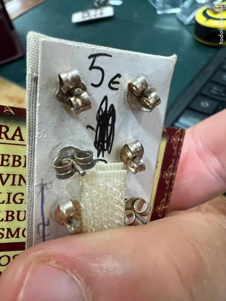 Joyeria: PAREJA DE PENDIENTES DE PLATA - MEDIDA 5 MM - Foto 2