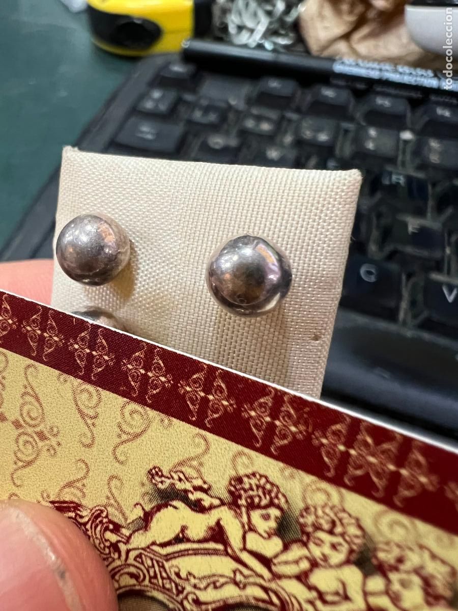 Joyeria: PAREJA DE PENDIENTES DE PLATA - MEDIDA 5 MM - Foto 1