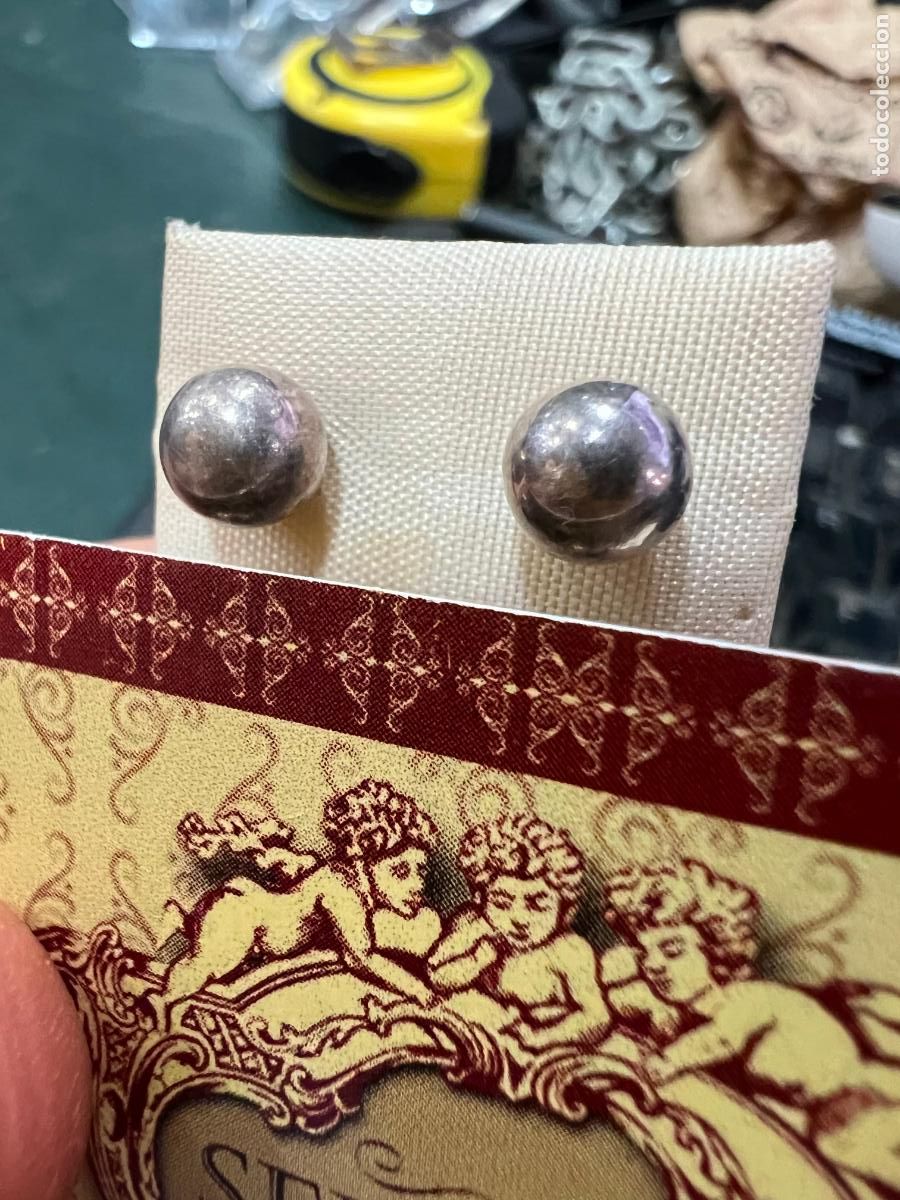 Joyeria: PAREJA DE PENDIENTES DE PLATA - MEDIDA 5 MM - Foto 1