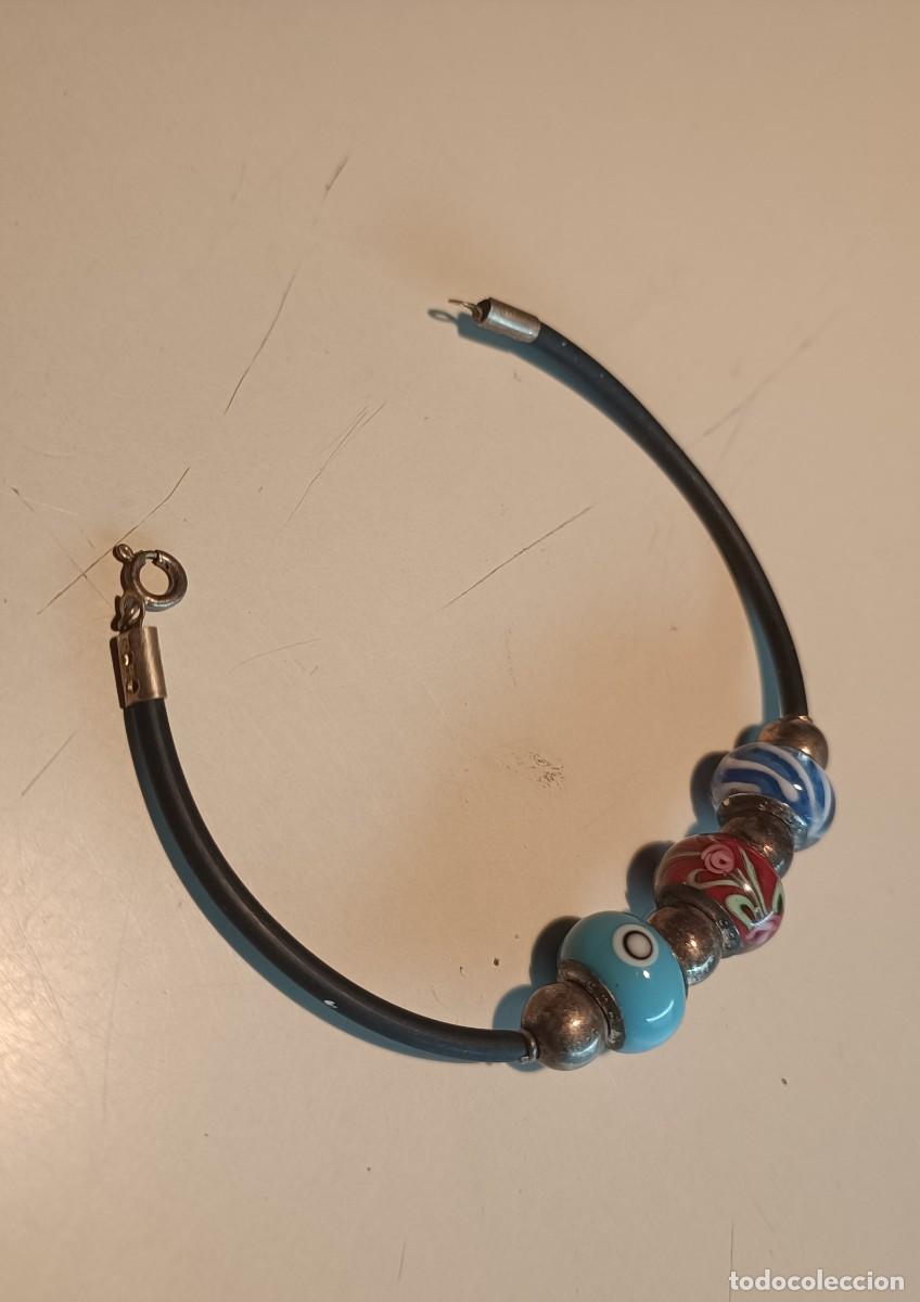 Joyeria: PULSERA ANTIGUA DE PLATA 925 Y MURANO - Foto 2