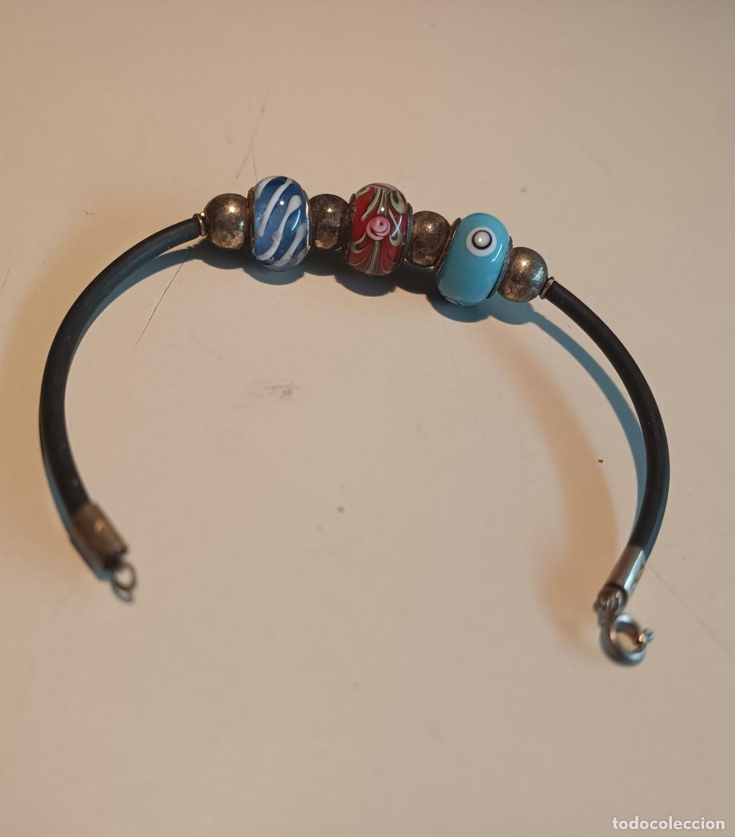Joyeria: PULSERA ANTIGUA DE PLATA 925 Y MURANO - Foto 3