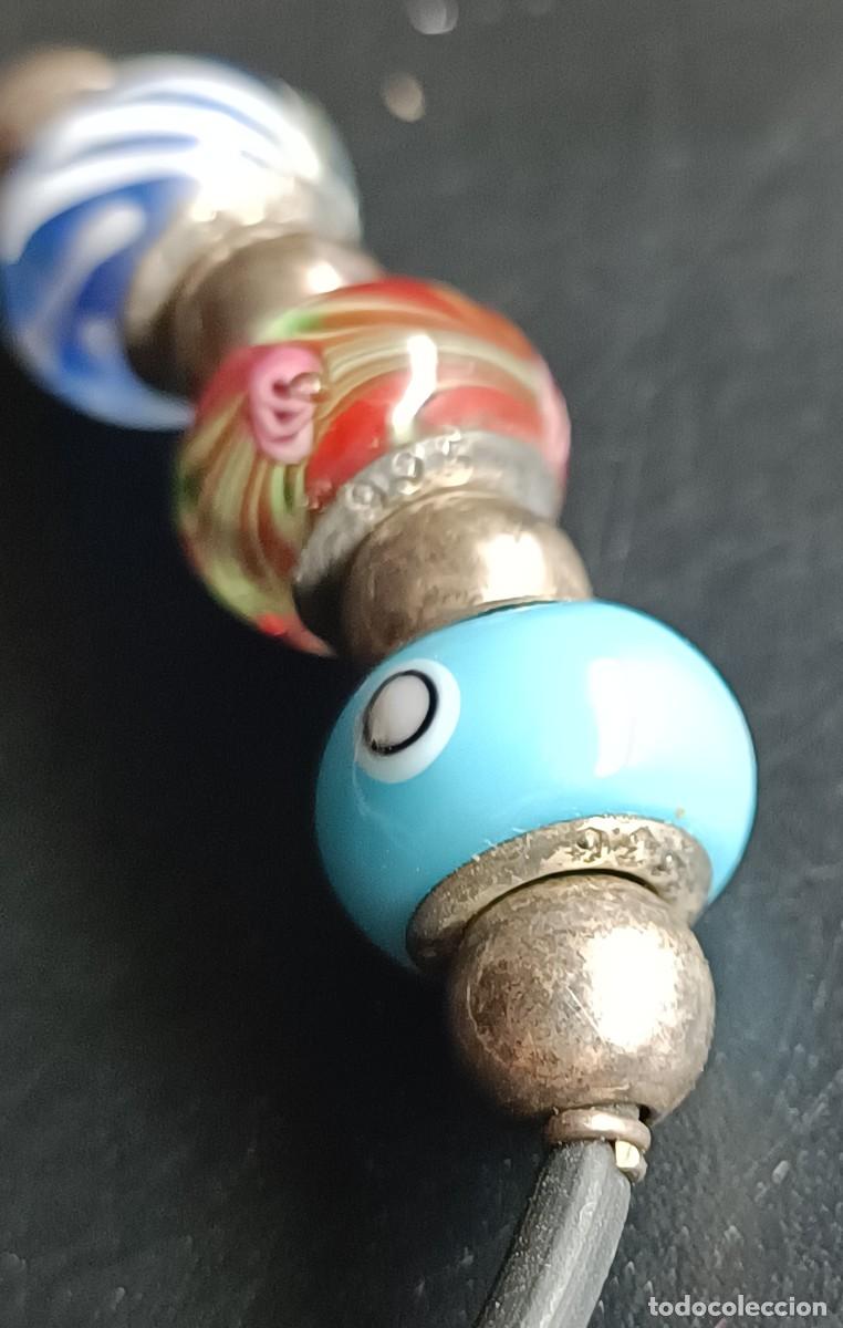 Joyeria: PULSERA ANTIGUA DE PLATA 925 Y MURANO - Foto 4