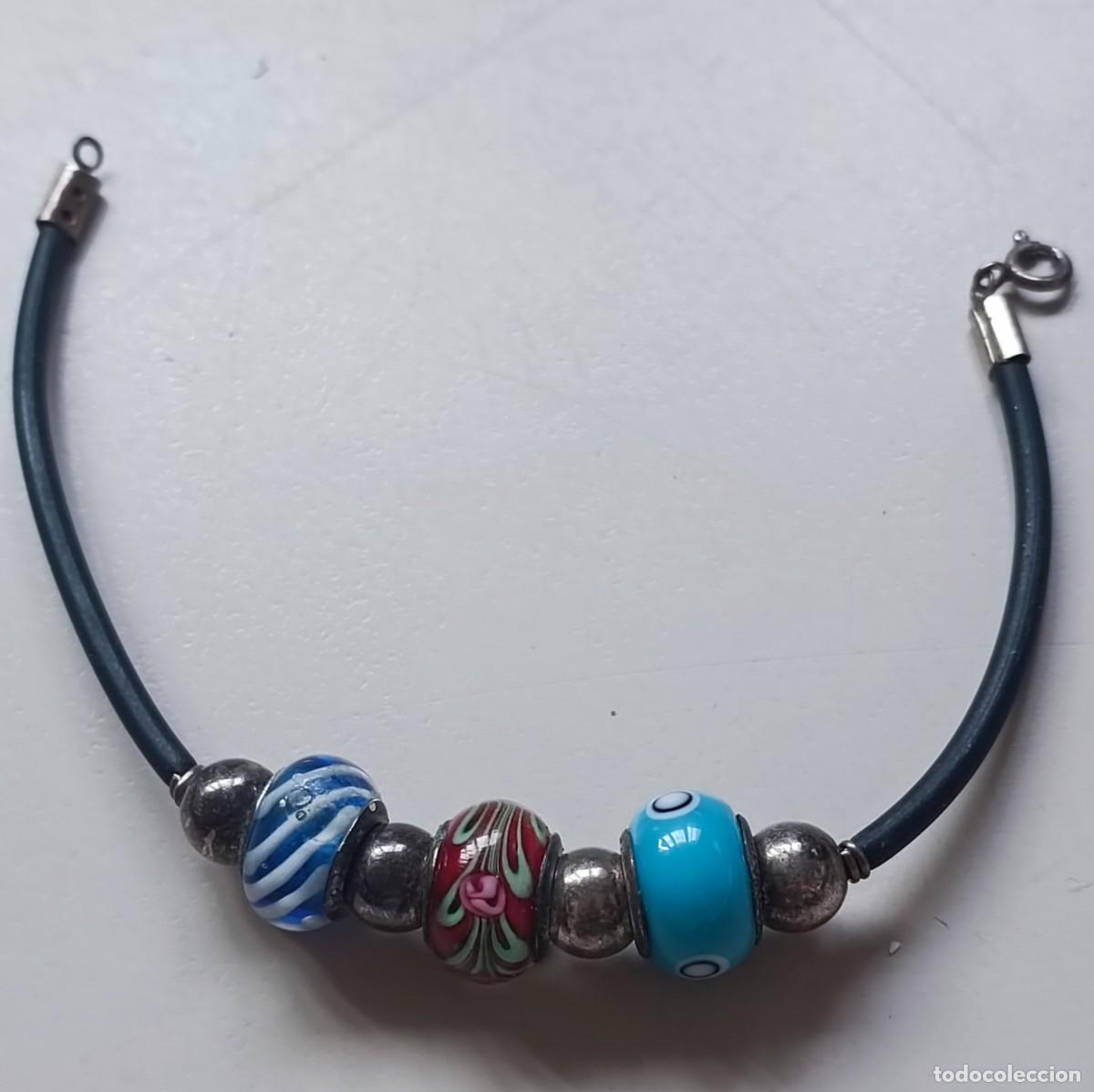 Joyeria: PULSERA ANTIGUA DE PLATA 925 Y MURANO - Foto 7