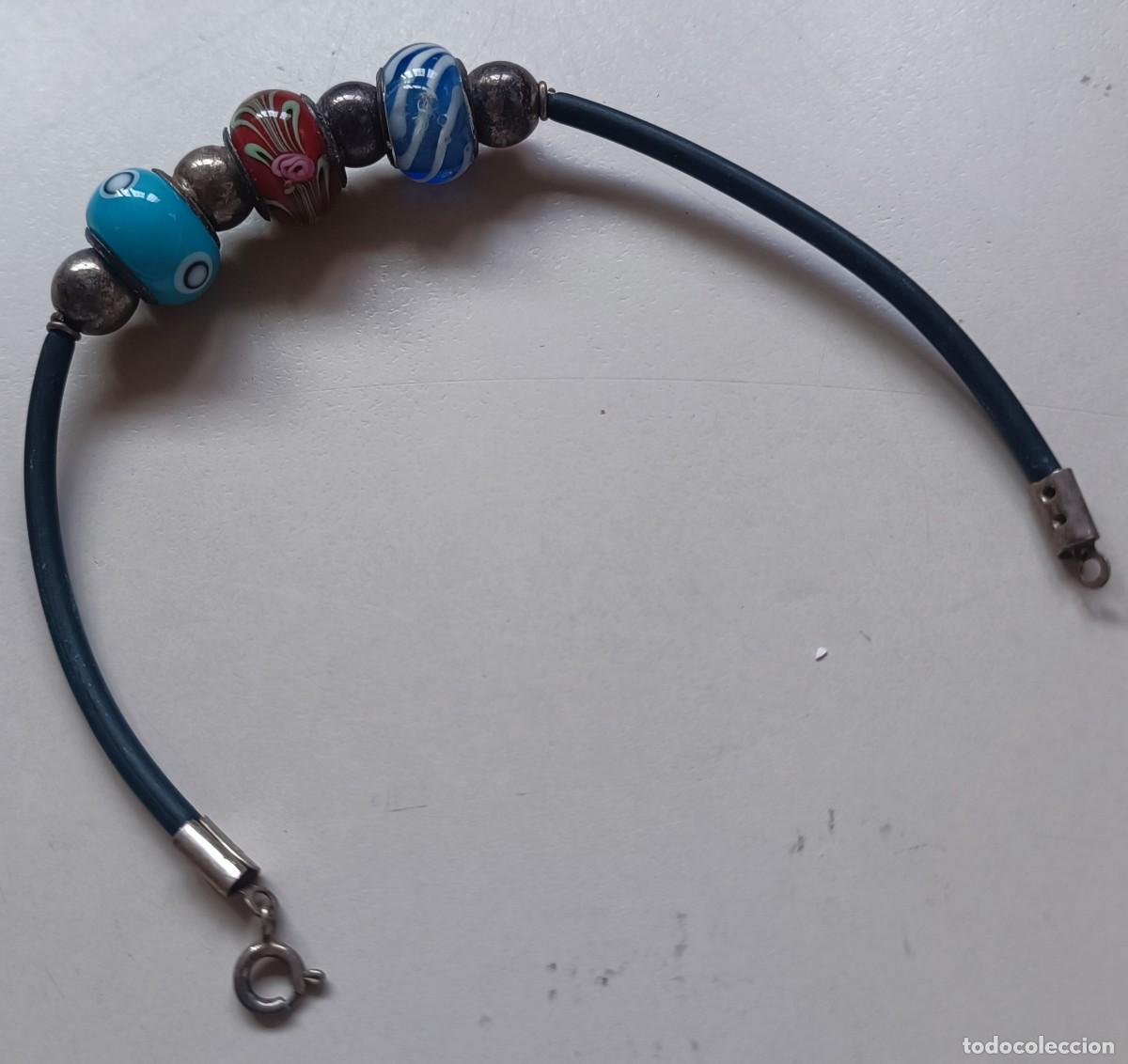 Joyeria: PULSERA ANTIGUA DE PLATA 925 Y MURANO - Foto 8