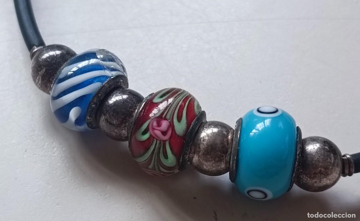 Joyeria: PULSERA ANTIGUA DE PLATA 925 Y MURANO - Foto 9
