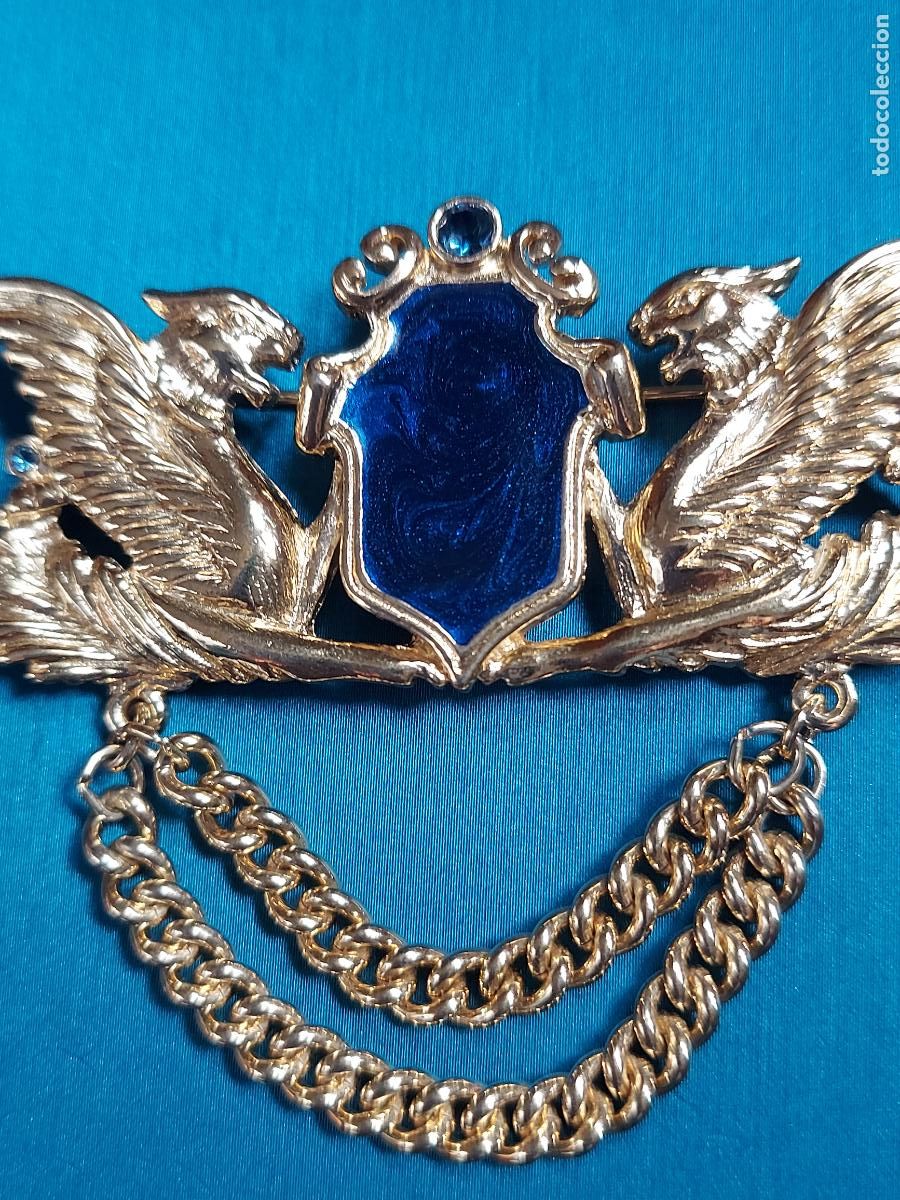 Joyeria: Broche Trifari Double Drag&oacute;n Griffin - Foto 2