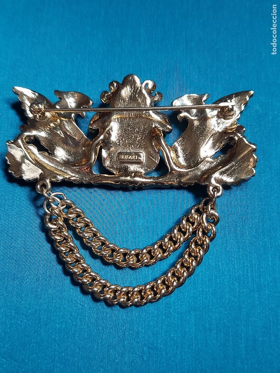 Joyeria: Broche Trifari Double Drag&oacute;n Griffin - Foto 11