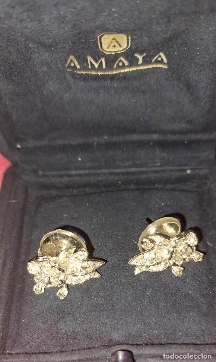 Joyeria: ANTIGUOS PENDIENTES DE PLATINO Y DIAMANTES - ref. 101 - Foto 1