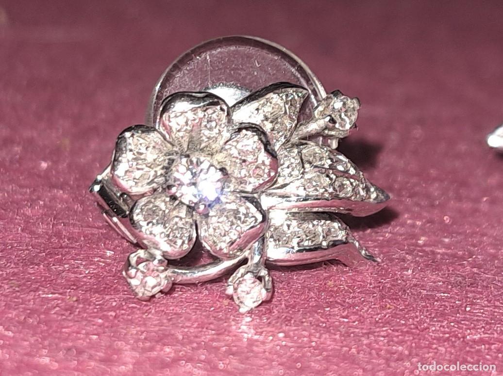 Joyeria: ANTIGUOS PENDIENTES DE PLATINO Y DIAMANTES - ref. 101 - Foto 5