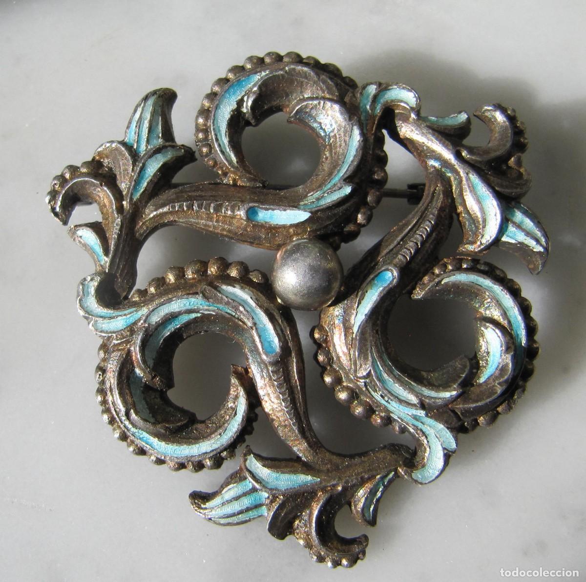 Joyeria: Gran Broche de plata y esmalte - Foto 1