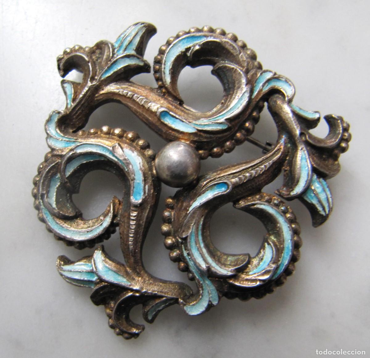 Joyeria: Gran Broche de plata y esmalte - Foto 3