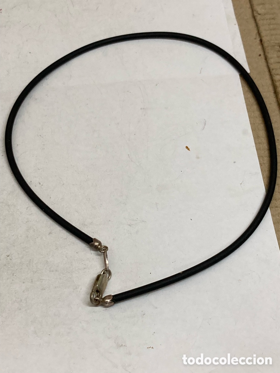 Joyeria: GARGANTILLA DE CAUCHO Y CIERRE DE PLATA/ CA35 - Foto 1