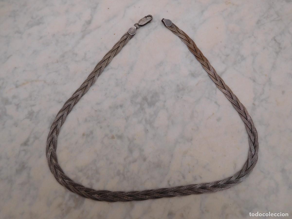 Joyeria: Cadena trenzada de plata vintage - Foto 1